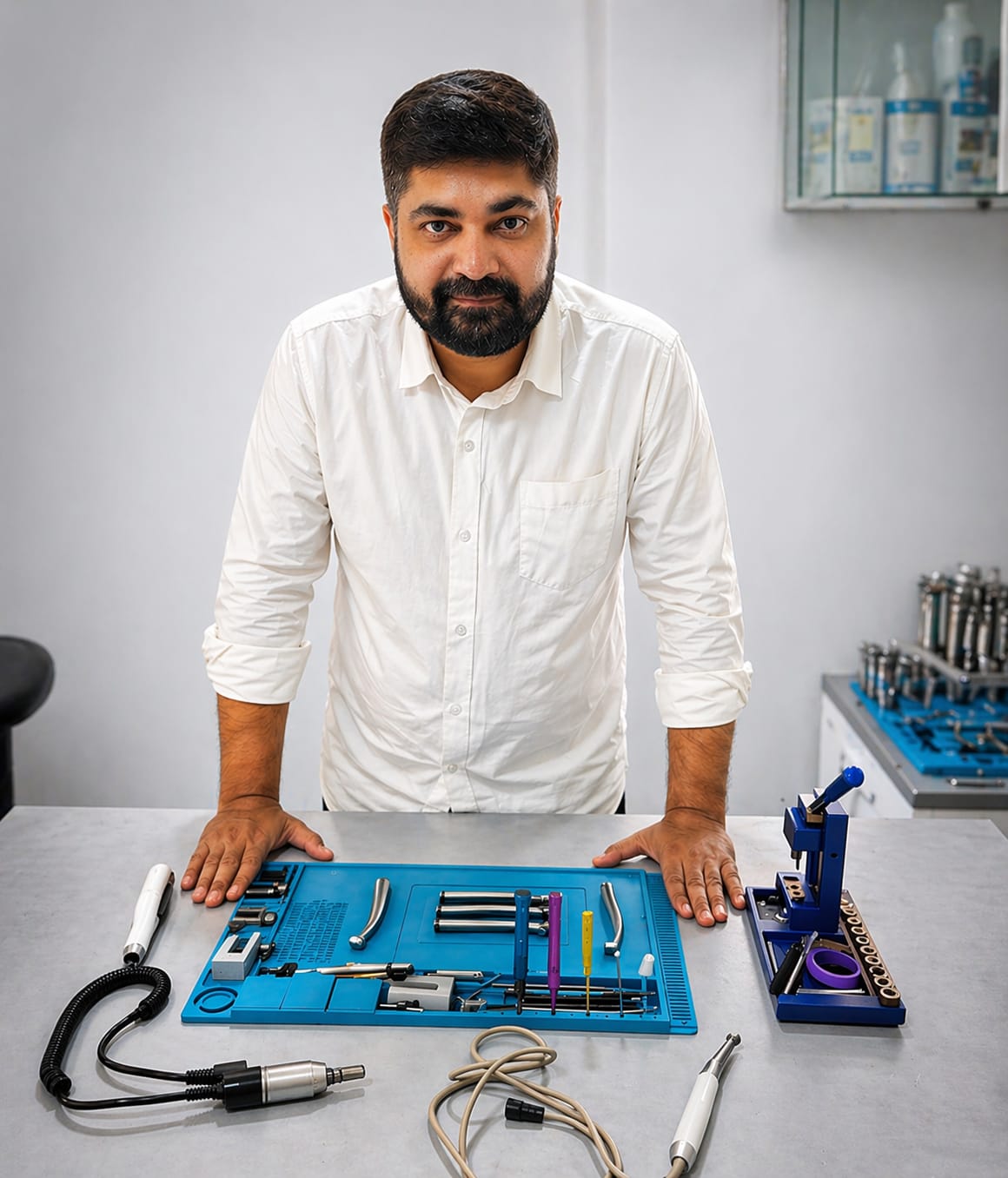 Head technician Soham at work